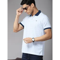 Park Avenue Men Geometric Print Polo Collar Slim Fit T-shirt-image-37
