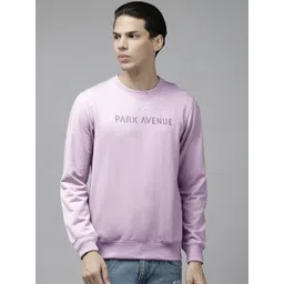Park Avenue Men Lavender Brand Logo Printed Sweatshirt-picture-44