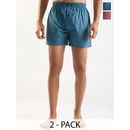 Park Avenue Men Pack Of 2 Printed Pure Cotton Boxers-picture-10