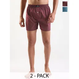 Park Avenue Men Pack Of 2 Printed Pure Cotton Boxers-picture-25