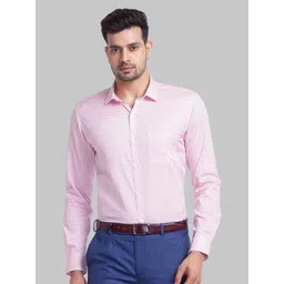 Park Avenue Men Red Printed Formal Shirt-image-11