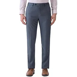 park avenue Men Regular Fit Solid Pattern Poly Viscose Blend Flat Front Formal Trouser-picture-22