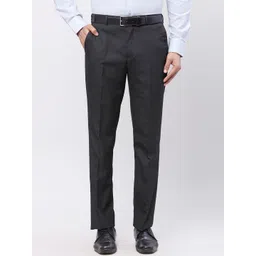 Park Avenue Men Regular Fit Striped Formal  Trousers-picture-11