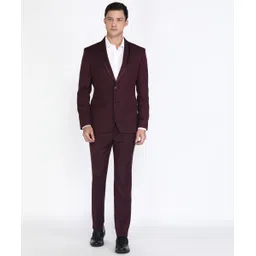 park avenue Men SB2 SHAWL WITH PIP S.SLIM FIT 2PC SUIT Solid Suit-picture-26