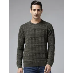 Park Avenue Men Self Design Pure Cotton Pullover-picture-33