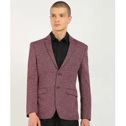 park avenue Men Self Design Single Breasted Formal Blazer-picture-10