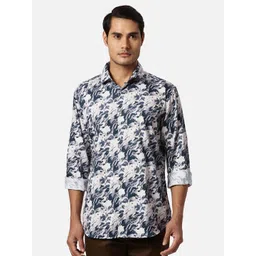 Park Avenue Men Slim Fit Floral Opaque Printed Casual Shirt-picture-39