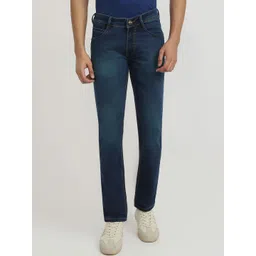 Park Avenue Men Slim Fit Mid-Rise Highly Distressed Light Fade Jeans-picture-26