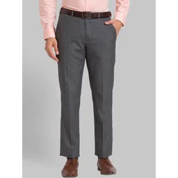 Park Avenue Men Slim Fit Plain Formal Trousers-picture-28