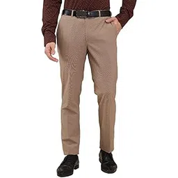park avenue Men Slim Fit Twill Pattern Poly Viscose Blend Flat Front Formal Trouser-picture-35