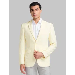 park avenue Men Solid Single Breasted Casual Blazer-picture-15