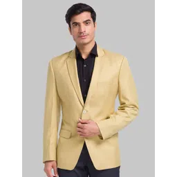 park avenue Men Solid Single Breasted Casual Blazer-picture-16