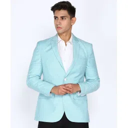 park avenue Men Solid Single Breasted Casual Blazer-picture-14