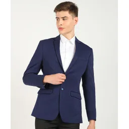 park avenue Men Solid Single Breasted Formal Blazer-picture-27