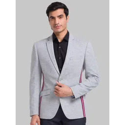 park avenue Men Solid Single Breasted Formal, Festive & Wedding Blazer-picture-30