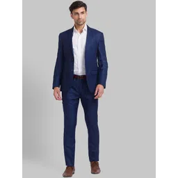 Park Avenue Men Solid Slim-Fit Single-Breasted Two-Piece Formal Suit-picture-19
