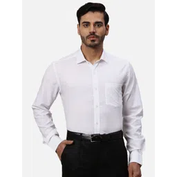 Park Avenue Men Spread Collar Solid Cotton Formal Shirt-picture-25