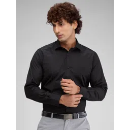 Park Avenue Men Spread Collar Solid Cotton Formal Shirt-picture-26