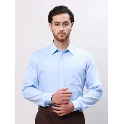 Park Avenue Men Spread Collar Solid Cotton Formal Shirt-picture-27