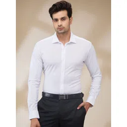 Park Avenue Men Spread Collar Solid Cotton Slim Fit Formal Shirt-picture-16