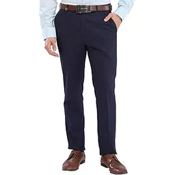 park avenue Men Super Slim Fit Checks Pattern Polyviscose Blend Flat Front Formal Trouser-picture-54
