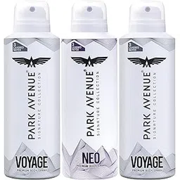 Park Avenue Men Voyage & Neo Signature Collection | Deodorant Spray | Fresh Long-Lasting Aroma | 150Ml Each (Pack Of 3), 450 Millilitres-picture-12