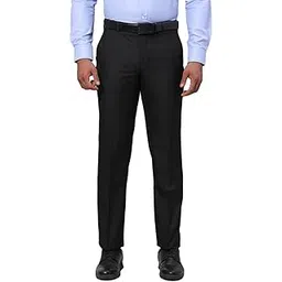 park avenue Men's Mid Rise Regular Fit Pants-picture-16