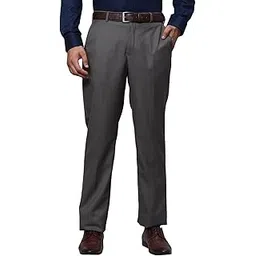 park avenue Men's Polyester Blend Solid Pattern Smart Fit Flat Front Formal Trouser-picture-13