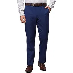 park avenue Men's Polyester Blend Structure Pattern Smart Fit Flat Front Formal Trouser-picture-54