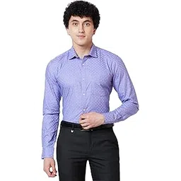 park avenue Men's Pure Cotton Checks Pattern Slim Fit Semi Cutaway Collar Full Sleeve Formal Shirt-picture-28