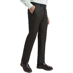 park avenue Men's Regular Fit Mid Rise Pants-picture-10
