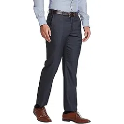 park avenue Men's Regular Fit Mid Rise Pants-picture-23