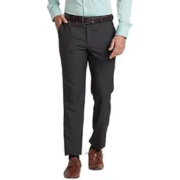 park avenue Men's Regular Fit Mid Rise Pants-picture-21