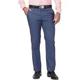 park avenue Men's Regular Fit Solid Pattern Polyester Blend Pleated Formal Trouser-picture-39