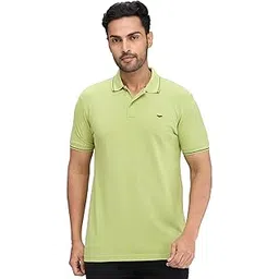 park avenue Men's Slim Fit Solid Pattern Cotton Polyester Blend Polo Neck Half Sleeve Casual T-Shirt-picture-24