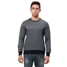 Park Avenue Navy Blue Slim Fit Sweatshirt-picture-32