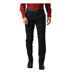 Park Avenue Navy Regular Fit Trousers-picture-42