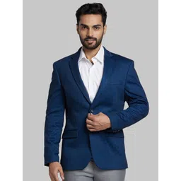 Park Avenue Notched Lapel Slim Fit Single Breasted Formal Blazer-picture-18