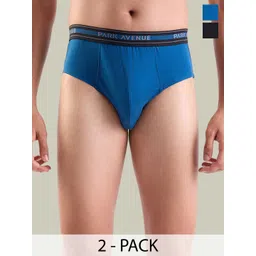 Park Avenue Pack Of 2 Solid Pure Cotton Mid-Rise Basic Briefs PZRX00278-X287F070-picture-25