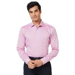 Park Avenue Pink Slim Fit Self Design Shirt-picture-33
