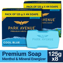 park avenue Premium Men's Soaps for Bath-Cool Blue-Grade 1 Soap-For All Skin Types-picture-13