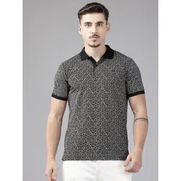 Park Avenue Printed Polo Collar T-shirt-picture-45