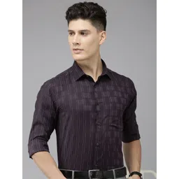 Park Avenue Pure Cotton Slim Fit Checked Formal Shirt-picture-33