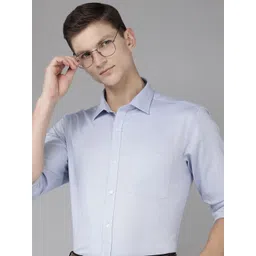 Park Avenue Pure Cotton Slim Fit Self Design Textured Formal Shirt-picture-26