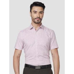 Park Avenue Red Regular Fit Check Shirt-picture-44