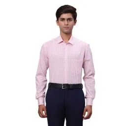 Park Avenue Red Slim Fit Checks Shirt-picture-27