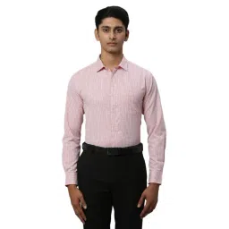 Park Avenue Red Slim Fit Checks Shirt-picture-37