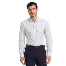 Park Avenue Red Slim Fit Printed Shirt-picture-19