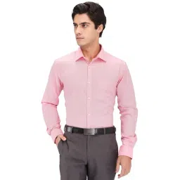 Park Avenue Red Slim Fit Self Pattern Shirt-picture-41