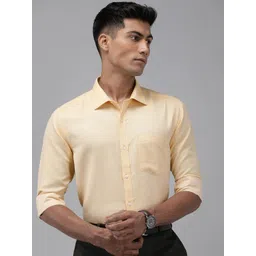 Park Avenue Self Design Slim Fit Textured Formal Shirt-picture-17